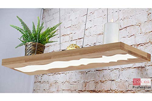 LED Moderner Pendellampe 36W Dimmbarer Hängelampe Mit Fernbedienung Esstisch Pendelleuchte Holz Wohnzimmer Schlafzimmer Beleuchtung Kronleuchter Dekoration Energiesparlampe Deckenlampe von COCOL