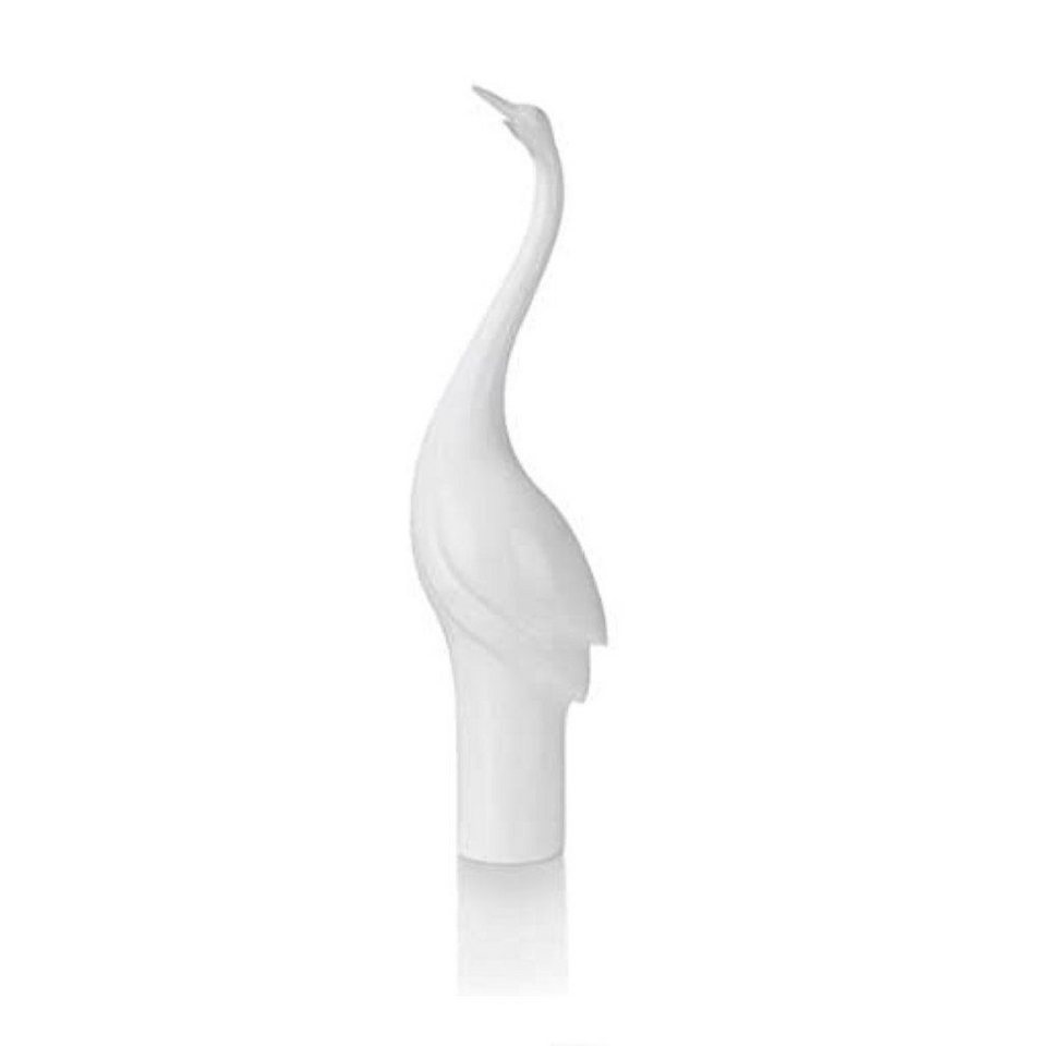 COCOMaison Tierfigur Kranich- Sockel Statue Deko, modernes Design handbemalt Skulptur Figur (aus Polyresin, 1 St., Kunstfigur), Statuen Wohnung, Dekoration, Kunst Dekofigur, Wohnzimmerdeko, Abstrakt von COCOMaison