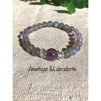 Amethyst & Labradorite Bracelet von COCOROCRYSTAL