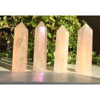 Aura Rose Quartz Tower von COCOROCRYSTAL