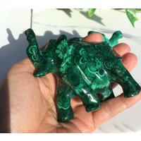 Malachite Elephant von COCOROCRYSTAL