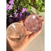 Rose Quartz Bowl& Clear Bowl Set von COCOROCRYSTAL
