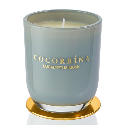 Cocorrína Candle Duftkerze im Glas - Eukalyptus Moschus, Brenndauer bis zu 22 Stunden, Natürliche Soja-Kerze, Weihnachten Geschenk Kerze, 180g von COCORRÍNA