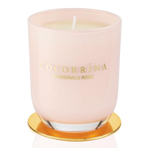 Cocorrína Candle Duftkerze im Glas - Kamille Rose, Brenndauer bis zu 22 Stunden, Natürliche Soja-Kerze, Weihnachten Geschenk Kerze, 180g von COCORRÍNA