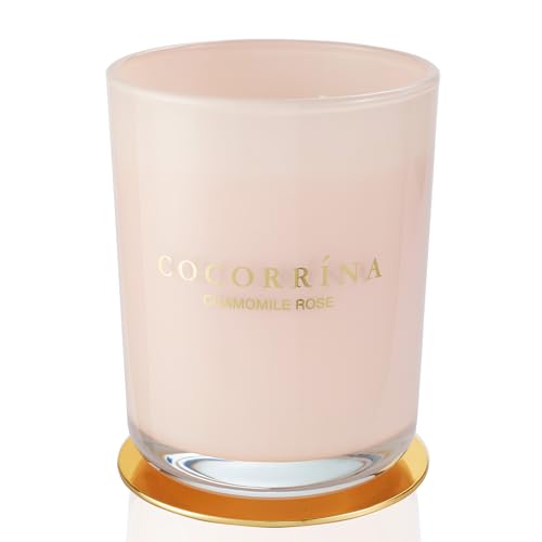 Cocorrína Candle Duftkerze im Glas - Kamille Rose, Brenndauer bis zu 46 Stunden mit 2 Dochten, Natürliche Soja-Kerze, Weihnachten Geschenk Kerze, 420g von COCORRÍNA