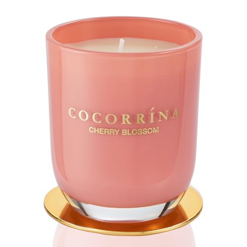 Cocorrína Candle Duftkerze im Glas - Kirschblüte, Brenndauer bis zu 22 Stunden, Natürliche Soja-Kerze, Weihnachten Geschenk Kerze, 180g von COCORRÍNA