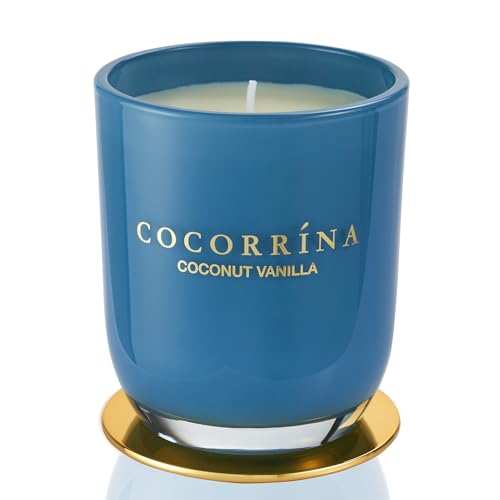 Cocorrína Candle Duftkerze im Glas - Kokosnuss Vanille, Brenndauer bis zu 22 Stunden, Natürliche Soja-Kerze, Weihnachten Geschenk Kerze, 180g von COCORRÍNA