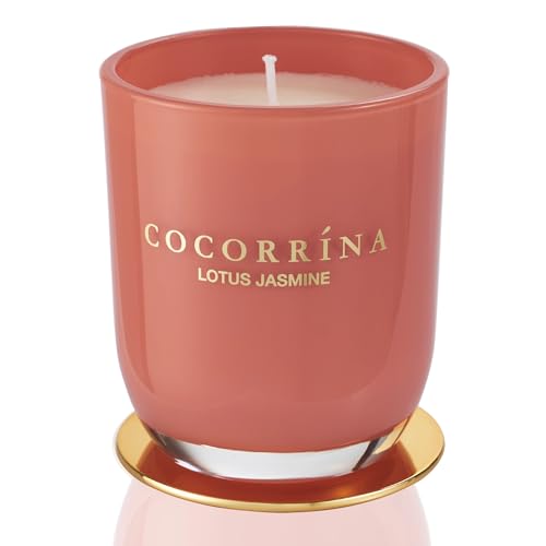 Cocorrína Candle Duftkerze im Glas - Lotus Jasmin, Brenndauer bis zu 22 Stunden, Natürliche Soja-Kerze, Weihnachten Geschenk Kerze, 180g von COCORRÍNA