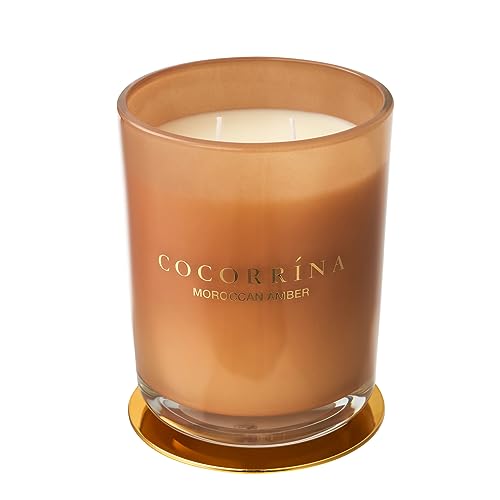 Cocorrína Candle Duftkerze im Glas - Marokkanischer Bernstein, Brenndauer bis zu 46 Stunden mit 2 Dochten, Natürliche Soja-Kerze, Weihnachten Geschenk Kerze, 420g von COCORRÍNA