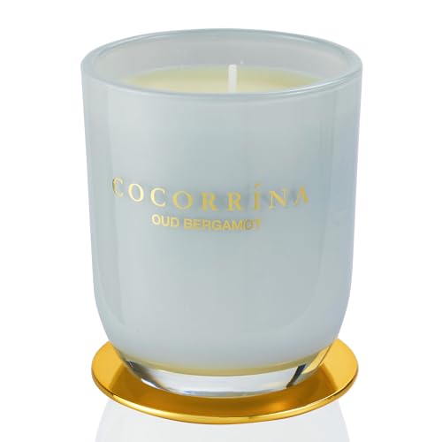 Cocorrína Candle Duftkerze im Glas - Oud Bergamotte, Brenndauer bis zu 22 Stunden, Natürliche Soja-Kerze, Weihnachten Geschenk Kerze, 180g von COCORRÍNA