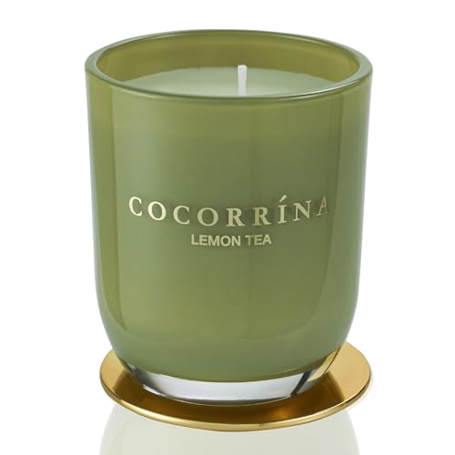 Cocorrína Candle Duftkerze im Glas - Zitrone Tee, Brenndauer bis zu 22 Stunden, Natürliche Soja-Kerze, Weihnachten Geschenk Kerze, 180g von COCORRÍNA