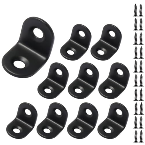 10 Stück Winkelverbinder, Edelstahl Winkel Metallwinkel 90 Grad L Form Möbelwinkel Kleine Winkel Metall Mit 20 Schraube für Holz Möbel Tabelle Stuhl (20*20*16mm) von COCPZ&ZL