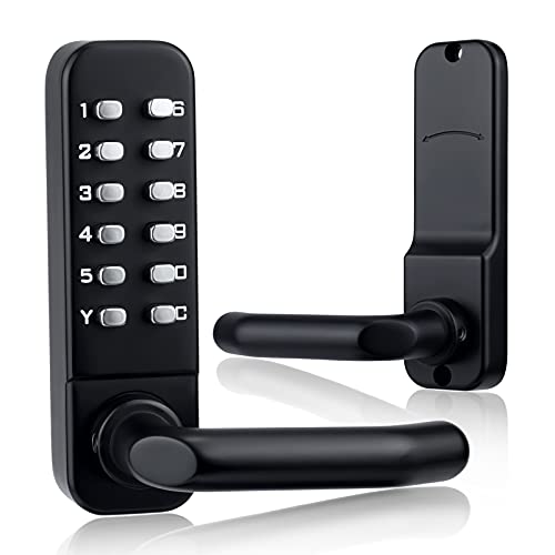 Keyless Entry Door Lock Riegelschloss mit Tasten, 100% mechanische wasserdichte Tastatur Türknauf Riegel für Tür, Front-Kombination Türschlösser Key Code Digital Türschloss von CODACE