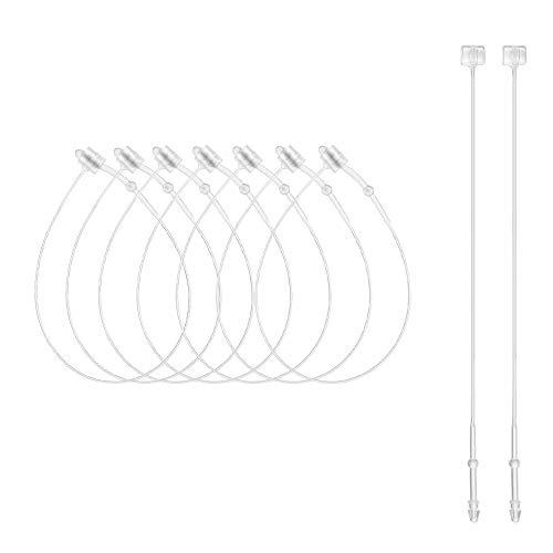 CODIRATO 500 Pcs Sicherheitsfäden Transparent Loop Pins Loop Lock für Kleidung, Schuhe und andere Produktetiketten(130mm) von CODIRATO