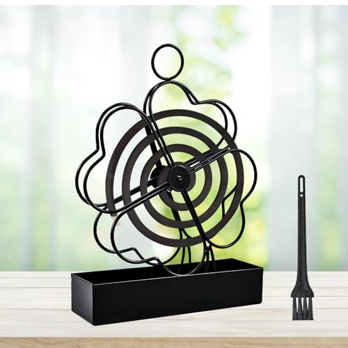 CODIRATO Räucherspiralen Halter Moskito Spulenhalter Mückenspirale Halter Vierblättriger Kleeblatt Mückenspulenhalter mit Griff Mückenspiralen Halterung Metall Mückenspirale Behälter für Haus, Garten CODIRATO Räucherspiralen Halter Moskito Spulenhalter Mückenspirale Halter Vierblättriger Kleeblatt Mückenspulenhalter mit Griff Mückenspiralen Halterung Metall Mückenspirale Behälter für Haus, Garten von CODIRATO