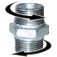 Doppelnippel männlich 15x21 rechts/links verzinkt von CODITAL