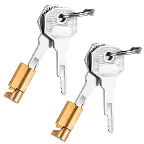 2 x Schlüssellochsperrer Steckschloss Schloss mit Schlüssel für Keuschheitsgürtel, Schließfachtüren Bronze von COEKI