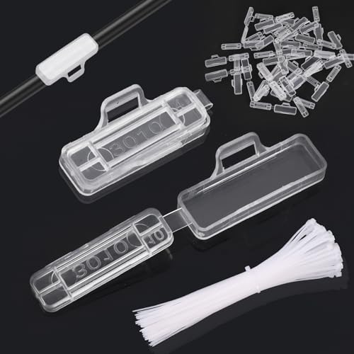 50 Stück Kabelbeschriftung, 3010 Kabel beschriftung mit 50 Stück Nylon Kabelbinder, Kabeletiketten Transparente Wasserdichtes für Organisieren Unterscheiden Markieren von COEKI