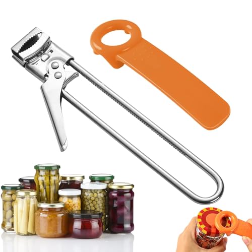 Deckelöffner Dosenöffner Edelstahl Glasöffner mit Flaschenöffner Verstellbare schraubdeckelöffner Rutschfestes Senioren jar opener hebeldosenöffner für verschiedene Deckel von COEKI