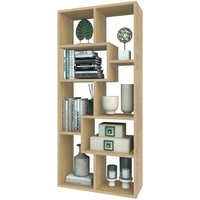 Bücherregal Sigma aus Holz 8 Fächer, modernes Design Natur Sonoma - Natur - Coemo von COEMO