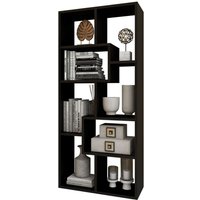 Coemo - Bücherregal Sigma aus Holz 8 Fächer, modernes Design Schwarz - Schwarz von COEMO