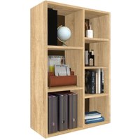 Bücherregal Twin aus Holz 7 Fächer Natur Sonoma - Natur - Coemo von COEMO