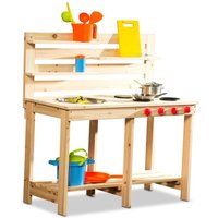 Matschküche Outdoor-Küche Garten-Spieltisch für Kinder - natur - Coemo von COEMO