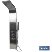 Cofan - Duschpaneel mit 4 Funktionen 129x22,3cm aus Edelstahl mit Messinggriff Cofan - Duschpaneel mit 4 Funktionen 129x22,3cm aus Edelstahl mit Messinggriff von COFAN