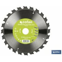 Cofan - Gehrungsscheibe Ø250 x 30 mm, 24 Zähne von COFAN