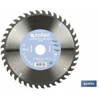 Cofan - Holz-Gehrungsscheibe Ø250 x 30 mm, 40 Zähne von COFAN