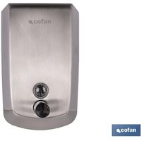 Cofan - Seifenspender mit Spender und Sichtfenster 12,6x6x20,3cm aus Edelstahl (500ml) von COFAN