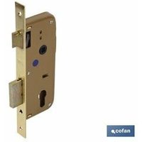 Einsteckschloss+Türöffner D85 E50- Nickel (für Holz von COFAN