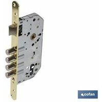 Einsteckschloss 4 B-Rund+D85 E50 Messing-Schließer (für Holz) von COFAN