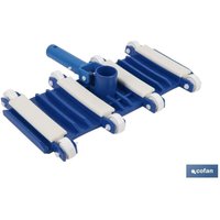 Flexibler Poolreiniger mit 8 Rädern 33x18cm mit Ø28mm-Griff und Ø38mm-Anschluss für Staubsauger von COFAN