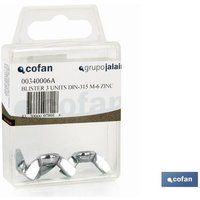 Flügelmuttern DIN 315 M5 Zink Blisterpackung mit 6 Stück. Flügelmuttern DIN 315 M5 Zink Blisterpackung mit 6 Stück. von COFAN
