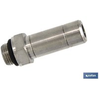 Glatter männlicher zylindrischer Messing-Nickel-Spike. T-8 R-1/4 Glatter männlicher zylindrischer Messing-Nickel-Spike. T-8 R-1/4 von COFAN