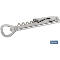 Cofan - Korkenzieher mit Öffner 14x5cm aus chromfarbenem Edelstahl Cofan - Korkenzieher mit Öffner 14x5cm aus chromfarbenem Edelstahl von COFAN