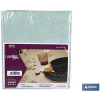 Cofan - Modernes Design, schmutzabweisende Harztischdecke, 140 x 140 cm, 60 % Baumwolle und 40 % Polyester, türkis Cofan - Modernes Design, schmutzabweisende Harztischdecke, 140 x 140 cm, 60 % Baumwolle und 40 % Polyester, türkis von COFAN