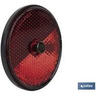 Cofan - Runder Reflektor mit Schraube zur Befestigung an Fahrzeugen Ø60mm aus rotem pmma von COFAN