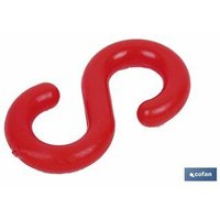 S-Haken Kunststoffkette 8mm Rot von COFAN