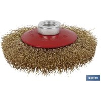 Schräge Wellenbürste M14ø125 A.Messing 0,3 mm von COFAN