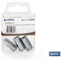 Sechskanthülsen zur Verbindung von Gewindestangen DIN 6334 Zink M10x30 (2 Stück) von COFAN