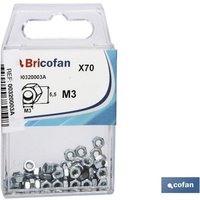 Sechskantmuttern DIN 934 M3 Zink Blister mit 70 Stück. Sechskantmuttern DIN 934 M3 Zink Blister mit 70 Stück. von COFAN