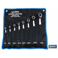 Satz mit 6 gekröpften Schraubenschlüsseln von 6-7 bis 16-17 von COFAN