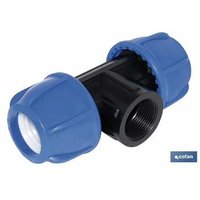 T-Stück 90° Innengewinde Pp Pn16 90 x 3 x 90 von COFAN