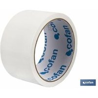 Weißes Klebeband, 180 Mikron, 50 mm x 50 m von COFAN
