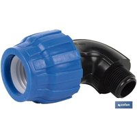 Winkel 90° Außengewinde Pp Pn16 20 x 1/2 Winkel 90° Außengewinde Pp Pn16 20 x 1/2 von COFAN
