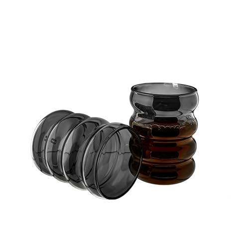 2er Set Wave-Style Trinkgläser-Set in Schwarz Kaffeegläser Getränkebecher - 300 ml 2er Set Wave-Style Trinkgläser-Set in Schwarz Kaffeegläser Getränkebecher - 300 ml von COFI 1453