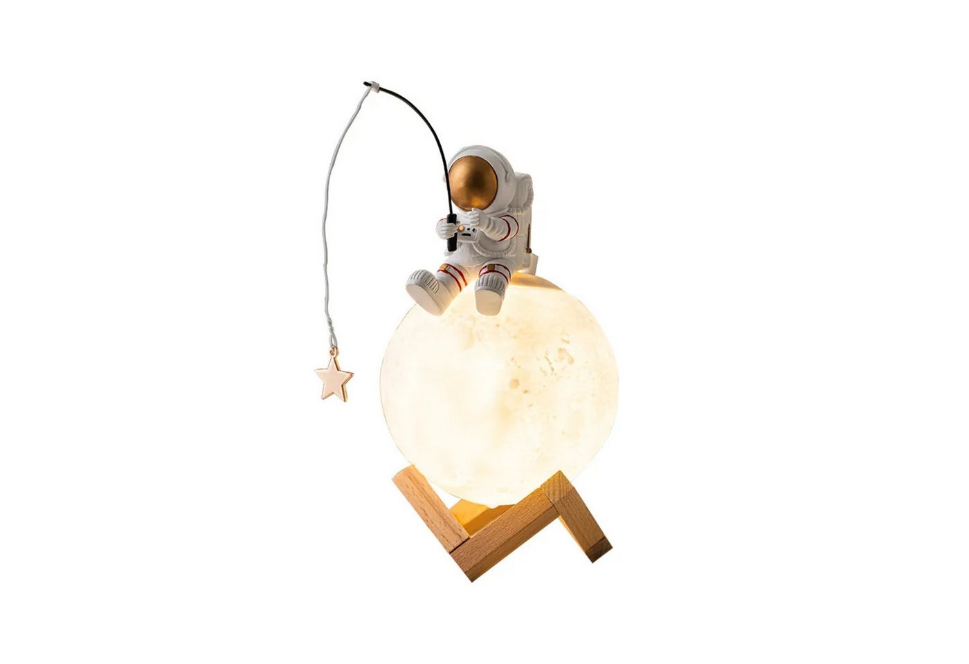 COFI 1453 Nachttischlampe Nachtlampe mit Luftbefeuchterfunktion Mondmotiv sitzender Astronaut von COFI 1453