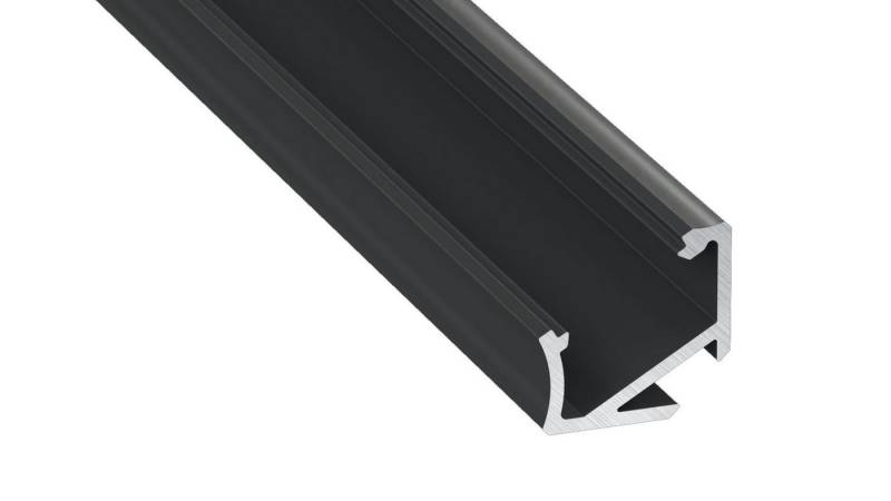 COFI 1453 Rahmenprofil LED Aluminium Profil Leiste mit Endkappe, Halterung und Abdeckung, 1m von COFI 1453